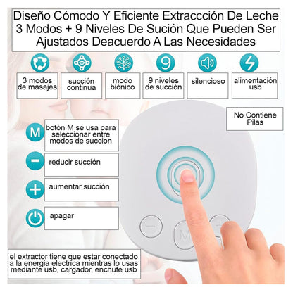 Extractor de leche materna eléctrico