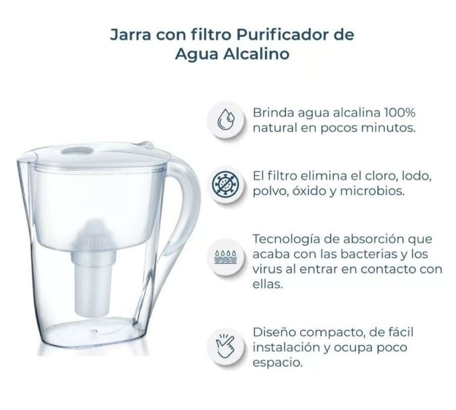 NUEVA JARRA CON TAPA PURIFICADORA DE AGUA