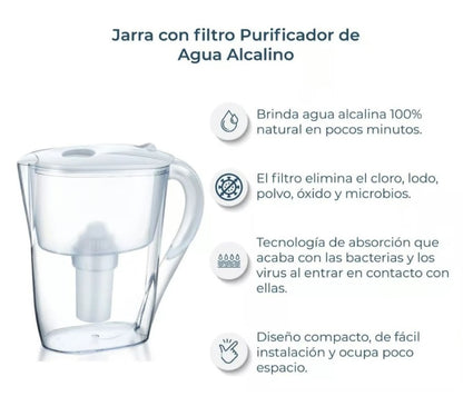 NUEVA JARRA CON TAPA PURIFICADORA DE AGUA